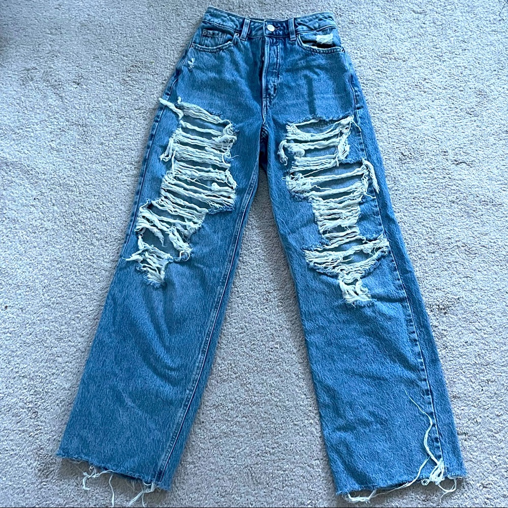Garage Ripped Flare Jeans
